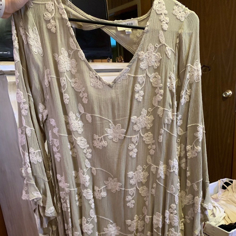Sage green tunic